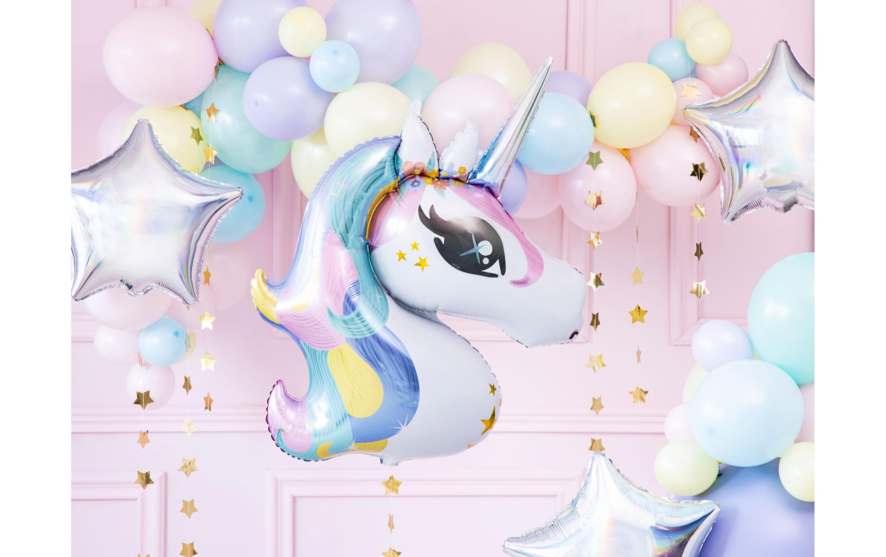 Partydeco Folienballon Unicorn Mehrfarbig