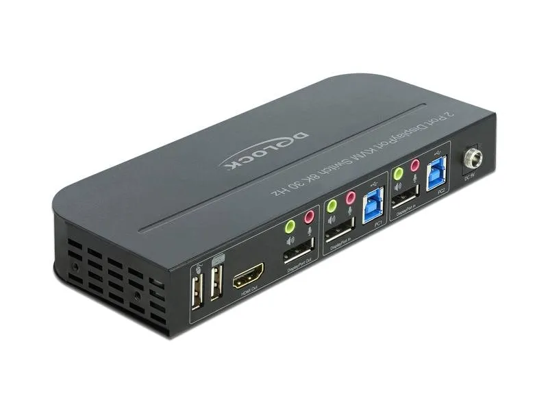 Delock KVM Switch 2 Port Displayport 1.4 mit USB3.0 & Audio 8k 30Hz Delock KVM Switch 2 Port Displayport 1.4 mit USB3.0 & Audio 8k 30Hz