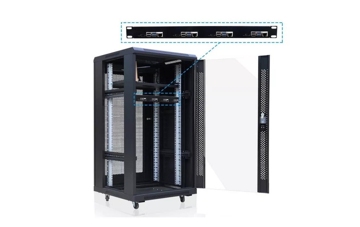 Raspberry Pi U1 Rack-Server-Halterung für Raspberry Pi 4B
