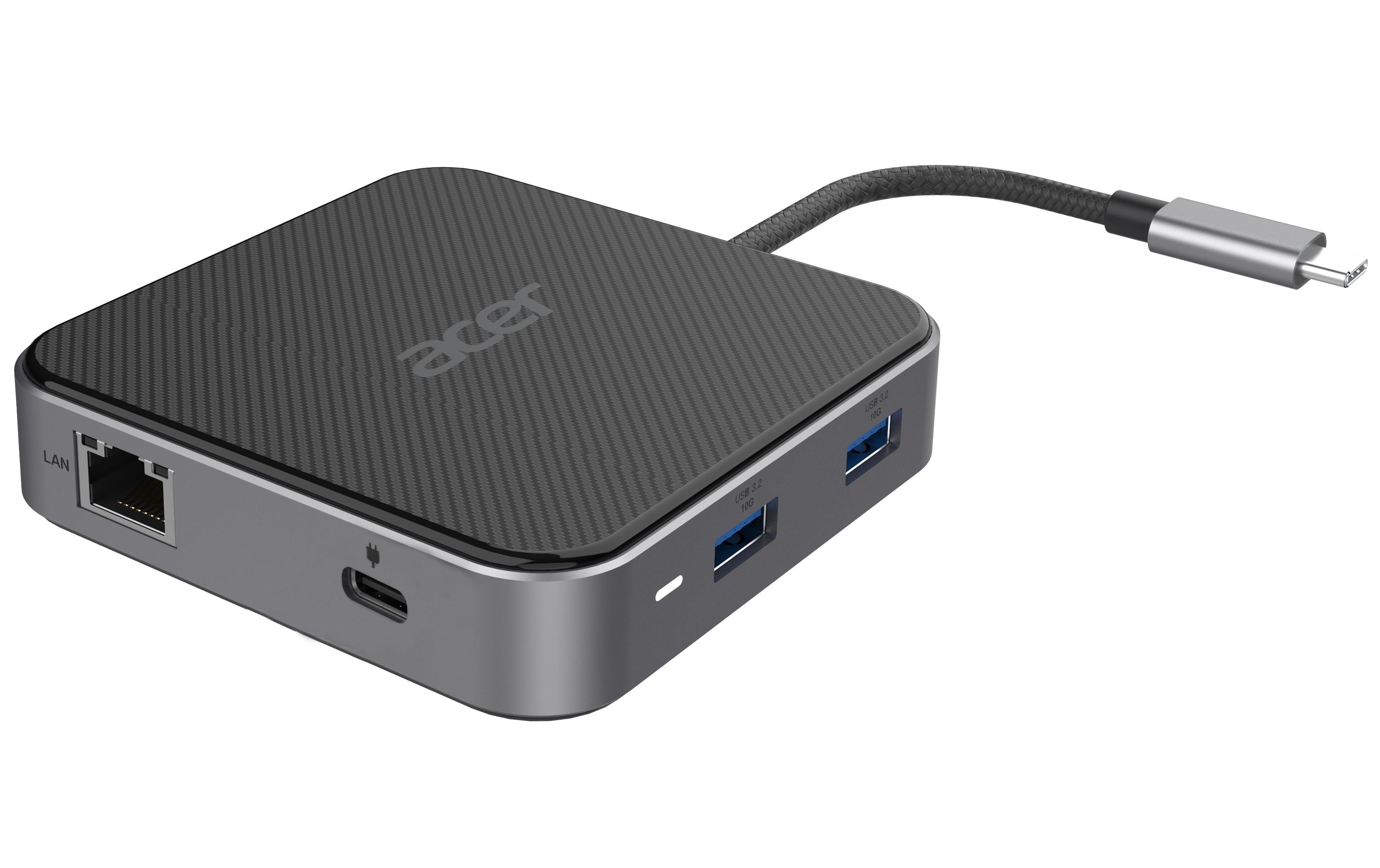 Acer Dockingstation USB-C Dock Multi Display Hub 8K Dongle 7-in-1 Acer Dockingstation USB-C Dock Multi Display Hub 8K Dongle 7-in-1