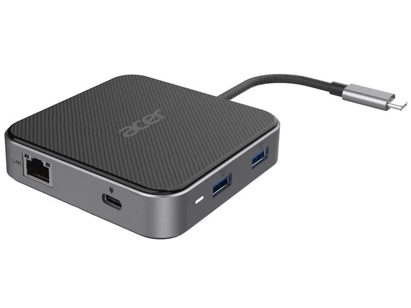 Acer Dockingstation USB-C Dock Multi Display Hub 8K Dongle 7-in-1 Acer Dockingstation USB-C Dock Multi Display Hub 8K Dongle 7-in-1