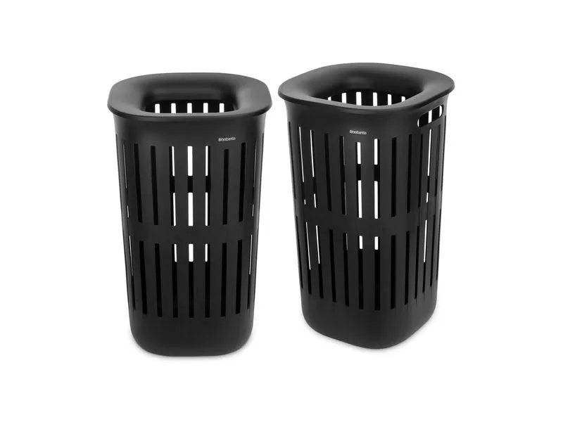 Brabantia Wäschekorb Collect-It 2 x 55 l, Schwarz