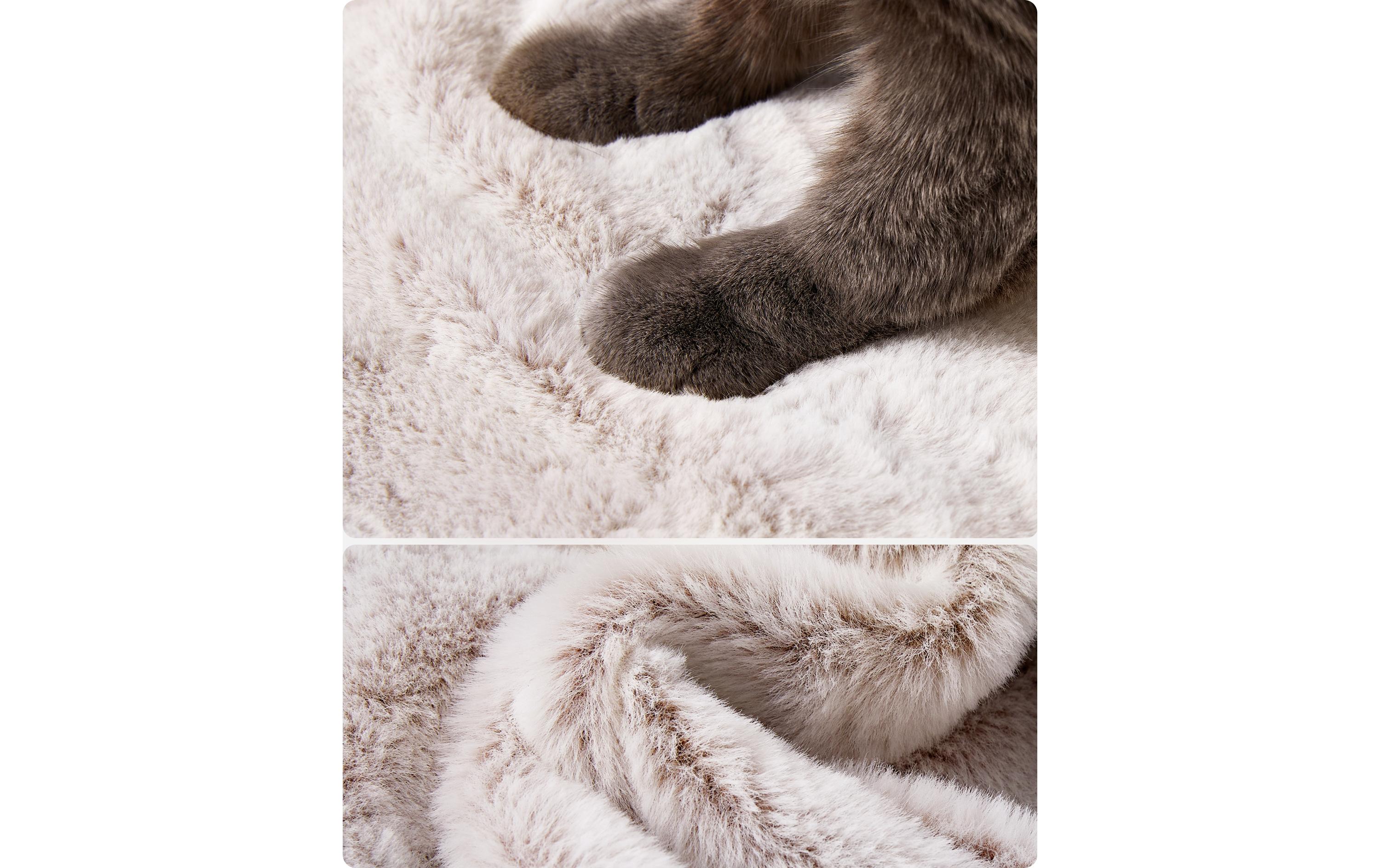 Feandrea Kratzbaum mit weichem Bezug 135 cm, Hellbraun