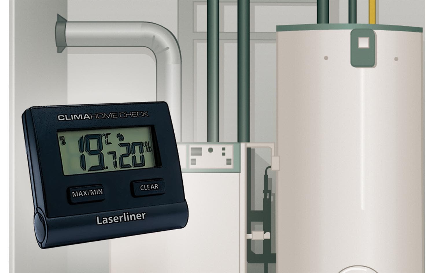 Laserliner Thermo-/Hygrometer ClimaHome-Check Black Digital