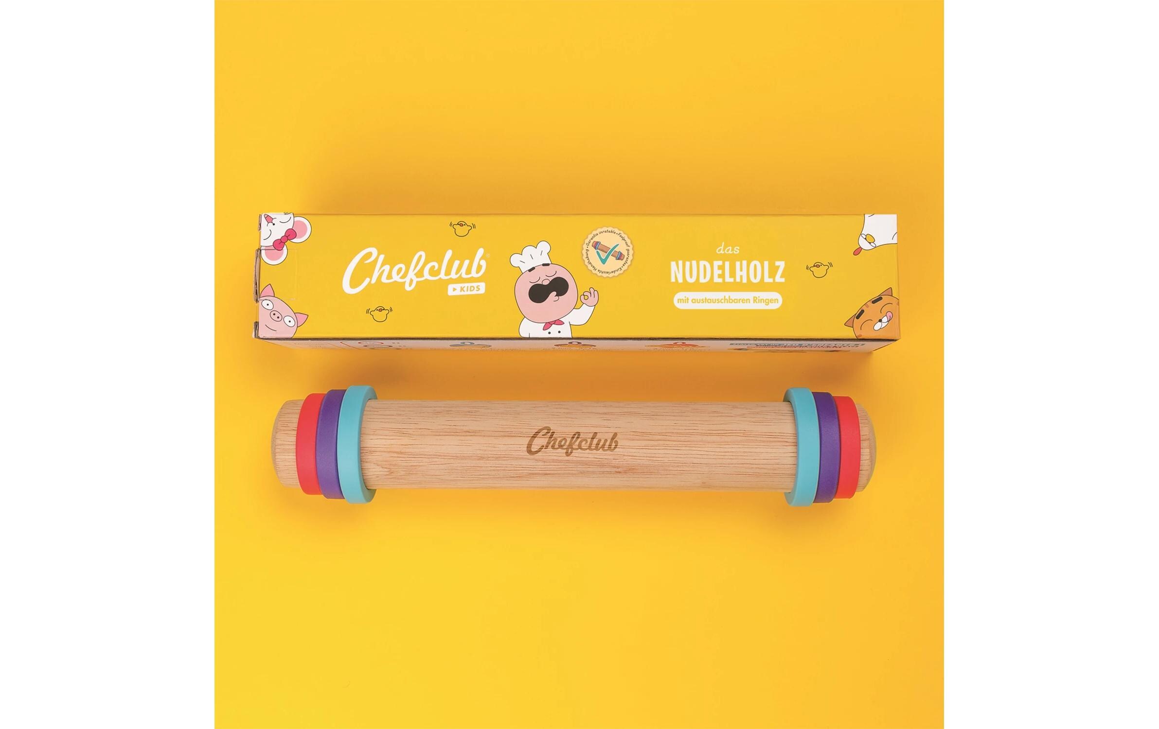 Chefclub Nudelholz mit Silikonringen 30 cm