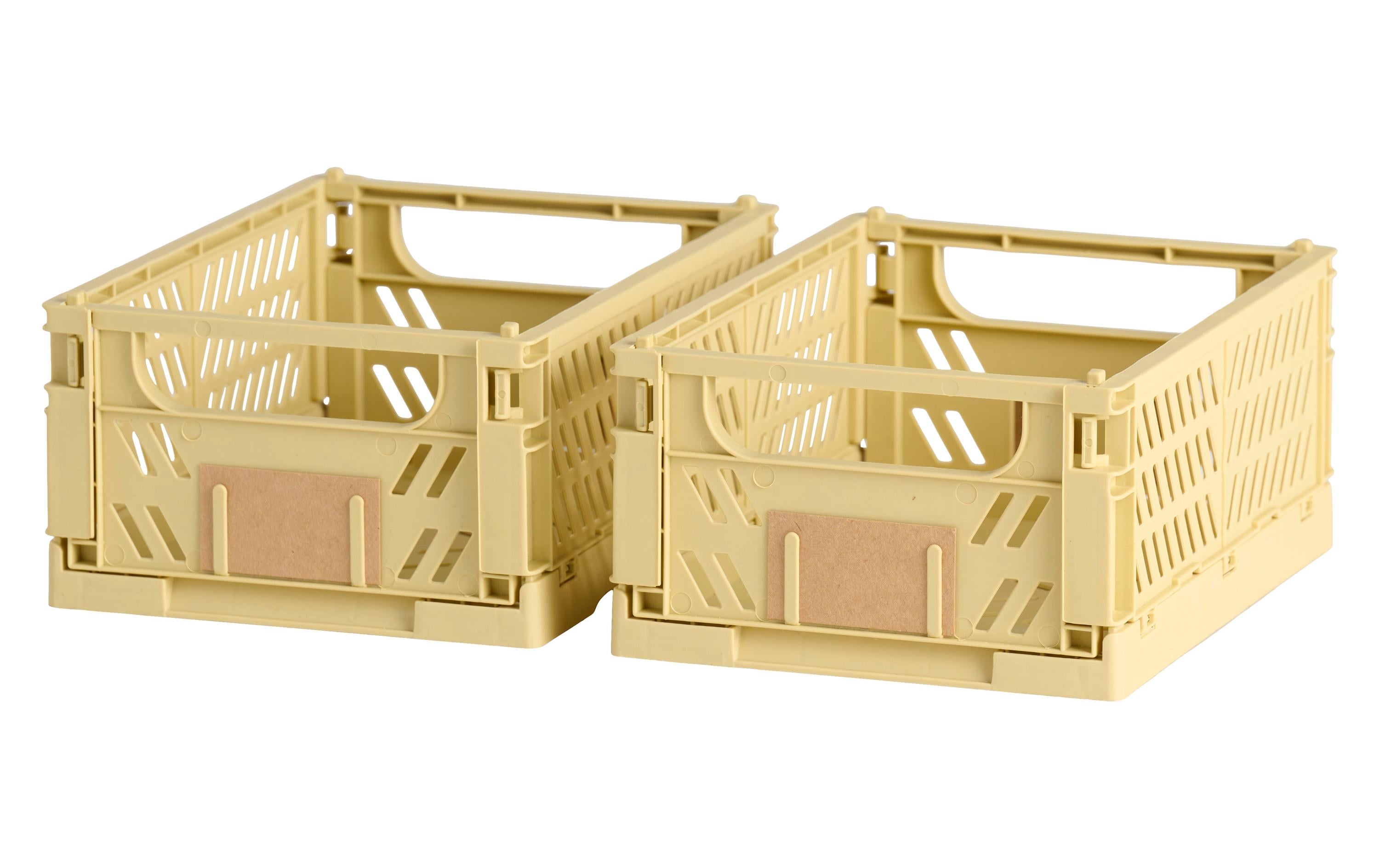 Schou Faltbox 17 x 12.5 x 7 cm, 2 Stück, Gelb
