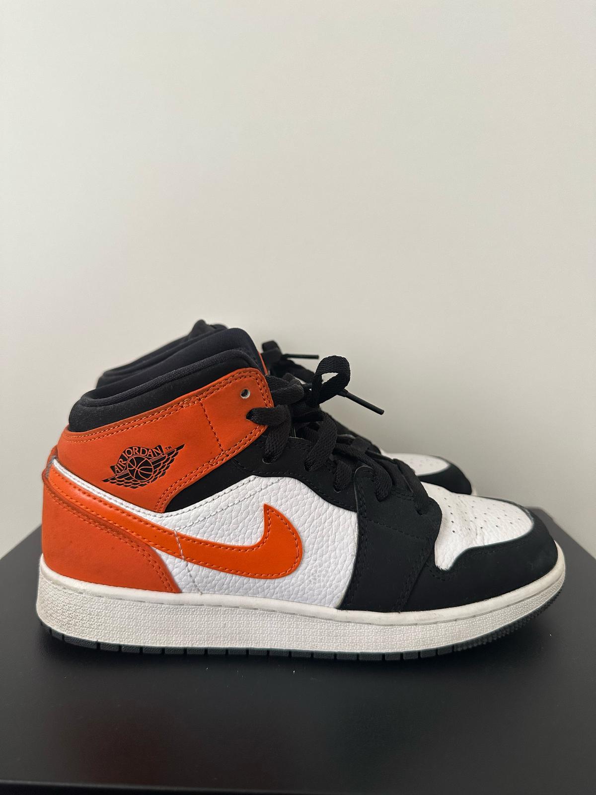 Air Jordan 1 Mid - orange/schwarz/weiss - Gr. 38
