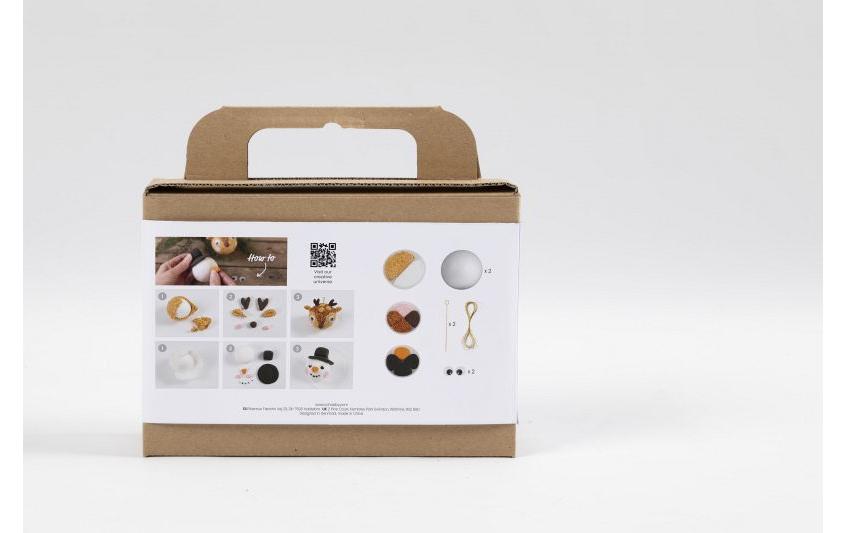 Creativ Company Bastelset Weihnachtskugeln Rentier