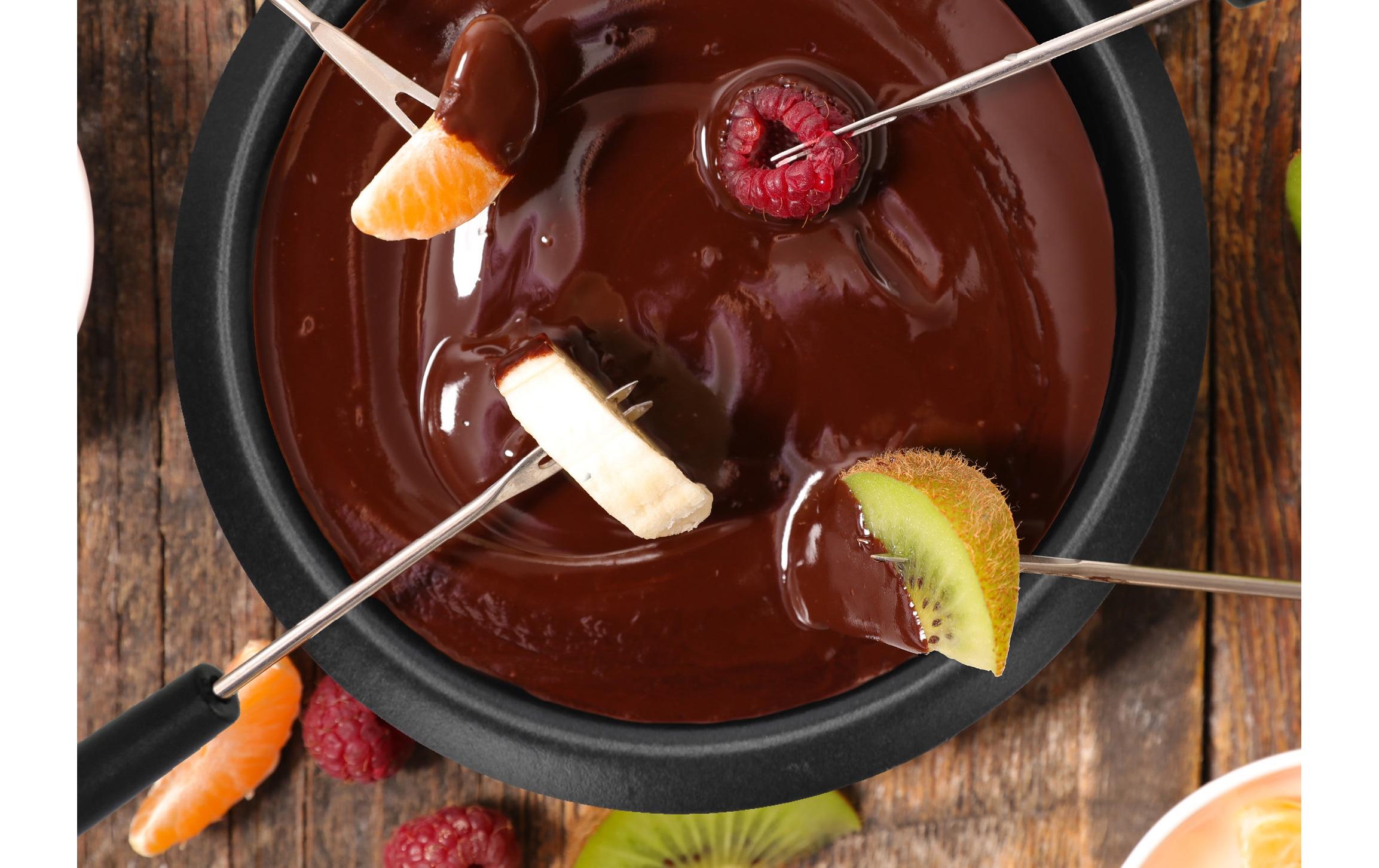 ADE Schokoladenfondue-Set KG2352 10 Teile, Schwarz