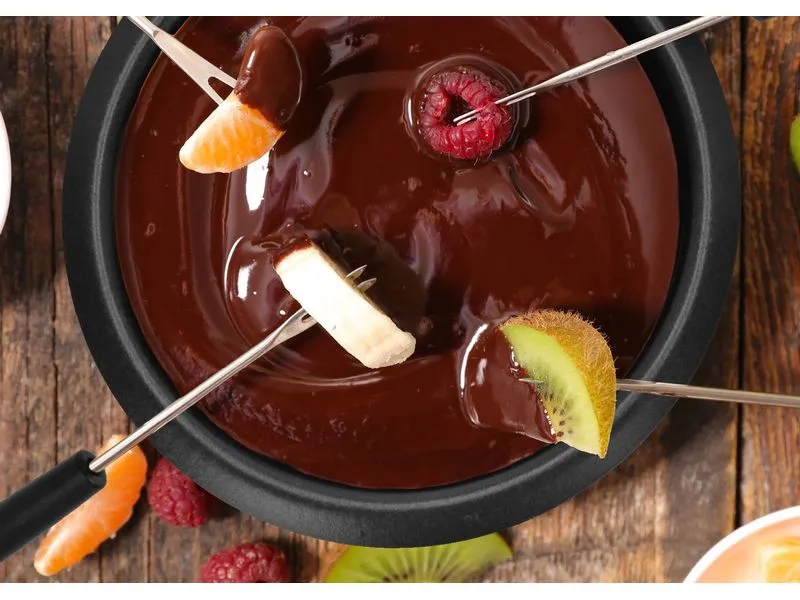 ADE Schokoladenfondue-Set KG2352 10 Teile, Schwarz ADE Schokoladenfondue-Set KG2352 10 Teile, Schwarz