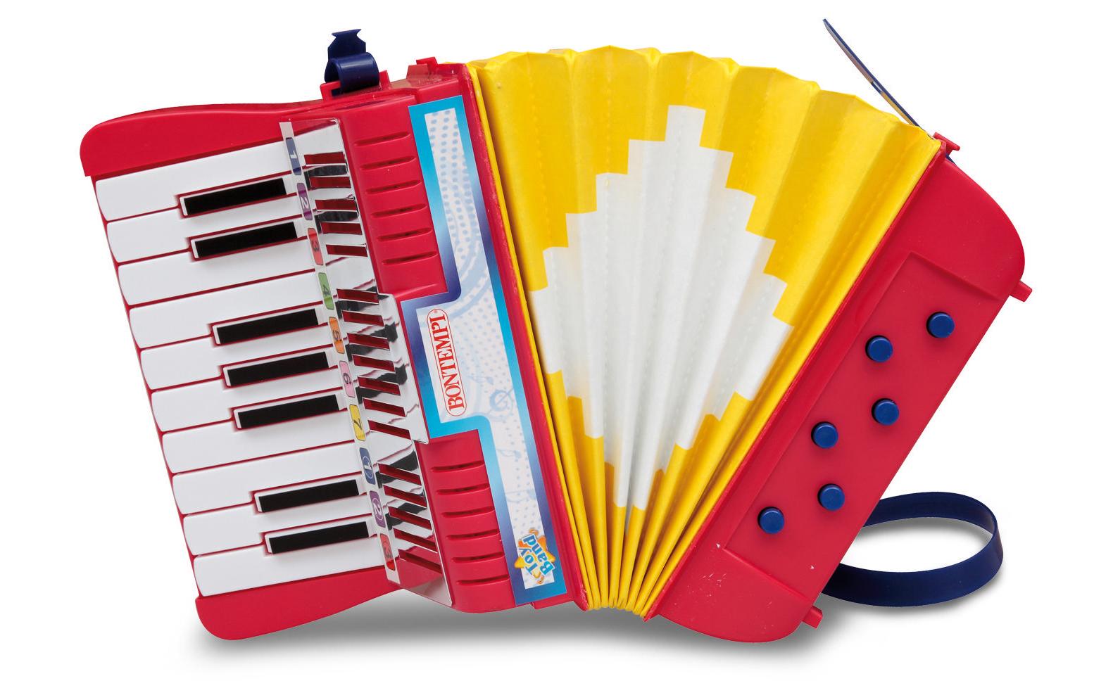 Bontempi Musikinstrument Akkordeon mit 17 Tasten C-E Bontempi Musikinstrument Akkordeon mit 17 Tasten C-E
