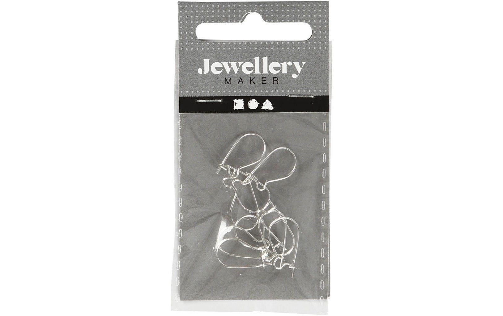 Creativ Company Ohrring 15 mm Versilbert, 10 Stk. Creativ Company Ohrring 15 mm Versilbert, 10 Stk.