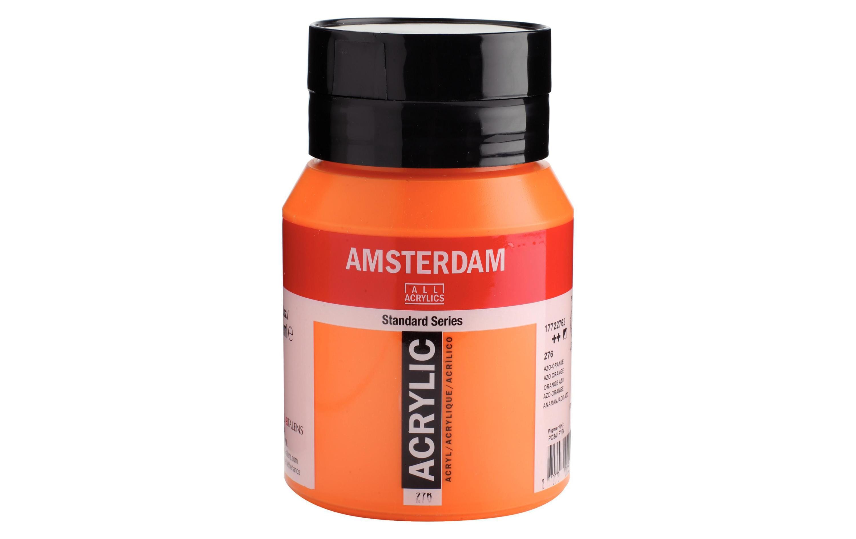 Amsterdam Acrylfarbe Standard 276 Azoorange halbdeckend, 500 ml Amsterdam Acrylfarbe Standard 276 Azoorange halbdeckend, 500 ml