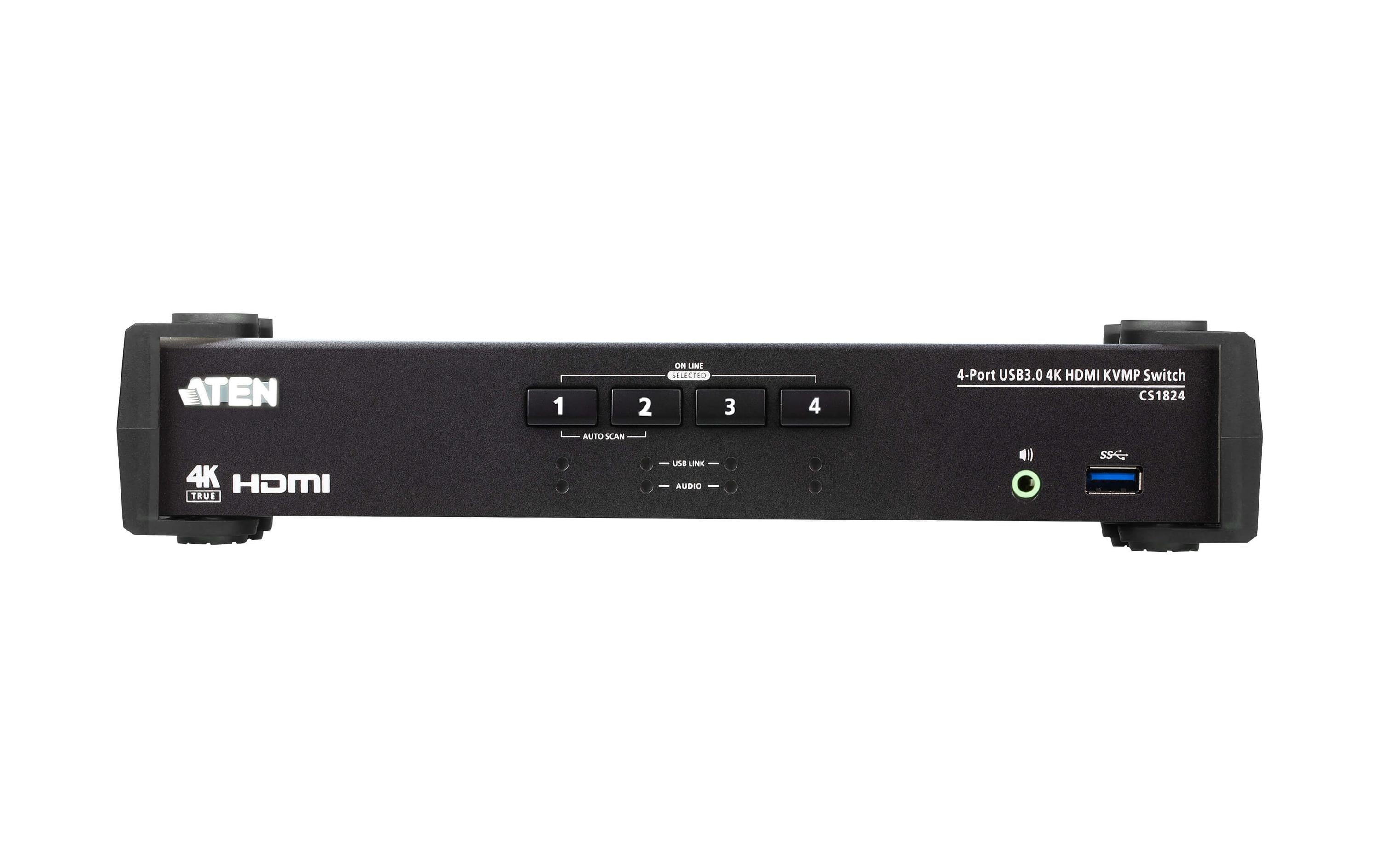 Aten KVM Switch CS1824 4-Port USB 3.0 4K HDMI