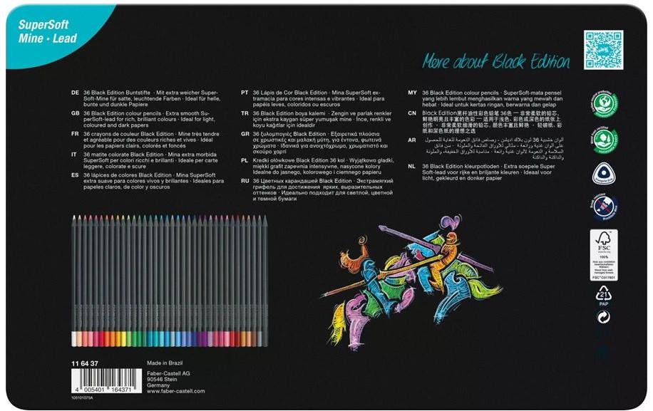 Faber-Castell Farbstifte Black Edition 36 Stück