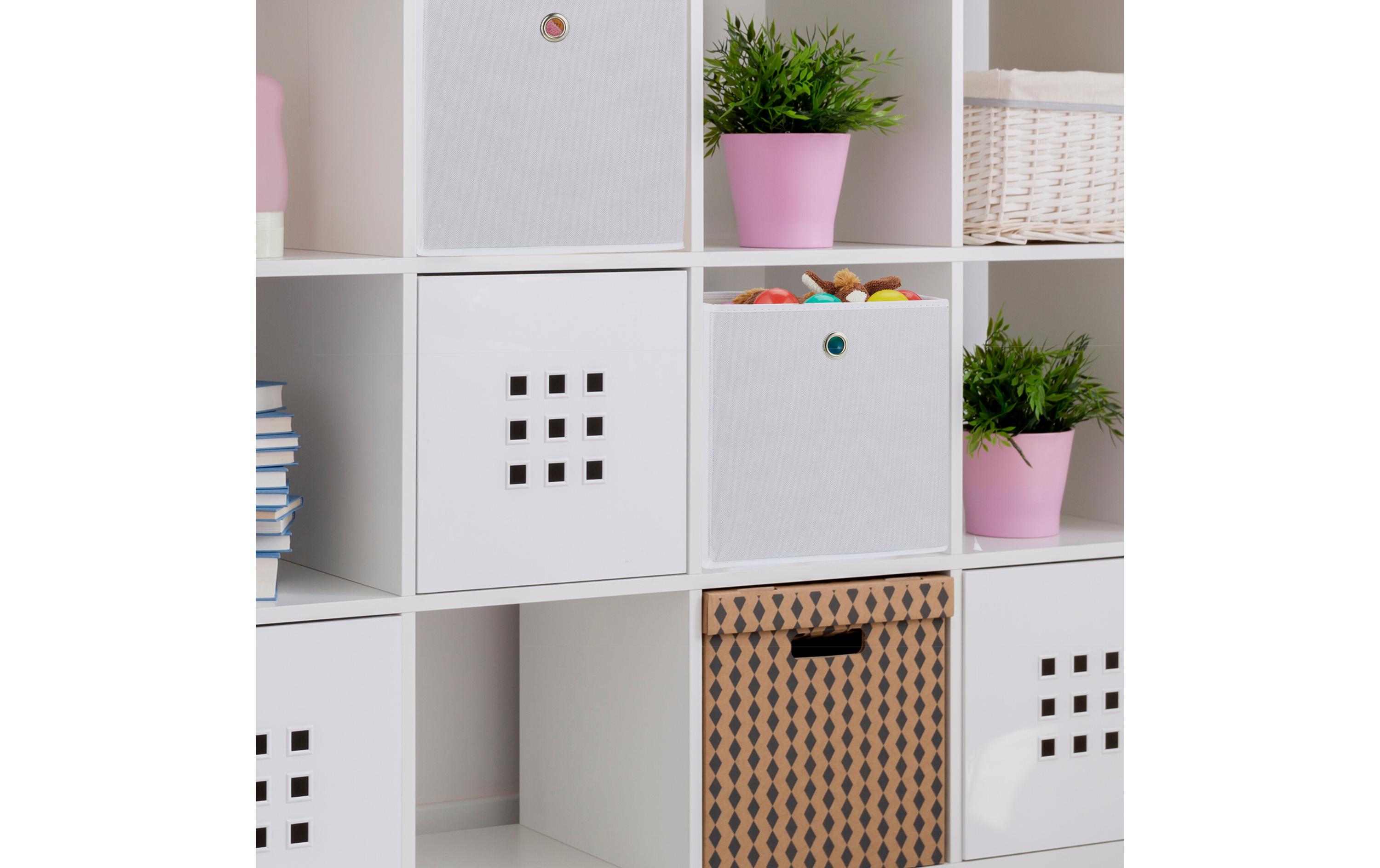 relaxdays Aufbewahrungsbox 4er Set Weiss