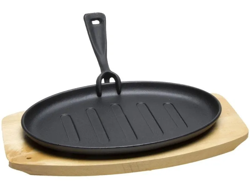 Nouvel Hot Plate mit Holzunterteller 34 x 18 x 5 cm