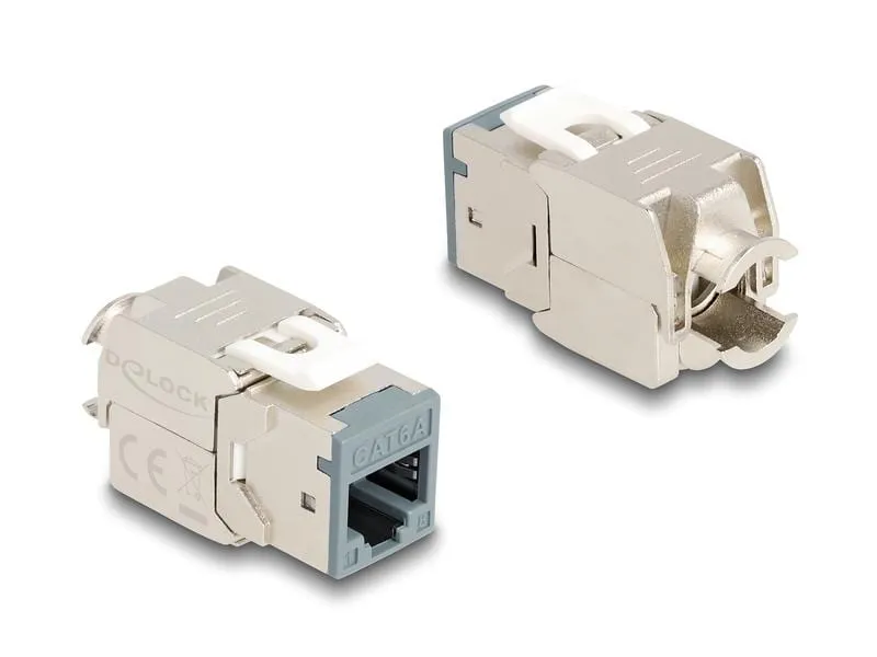 Delock Keystone-Modul RJ45 zu LSA Cat.6A Grau, 10 Stück Delock Keystone-Modul RJ45 zu LSA Cat.6A Grau, 10 Stück