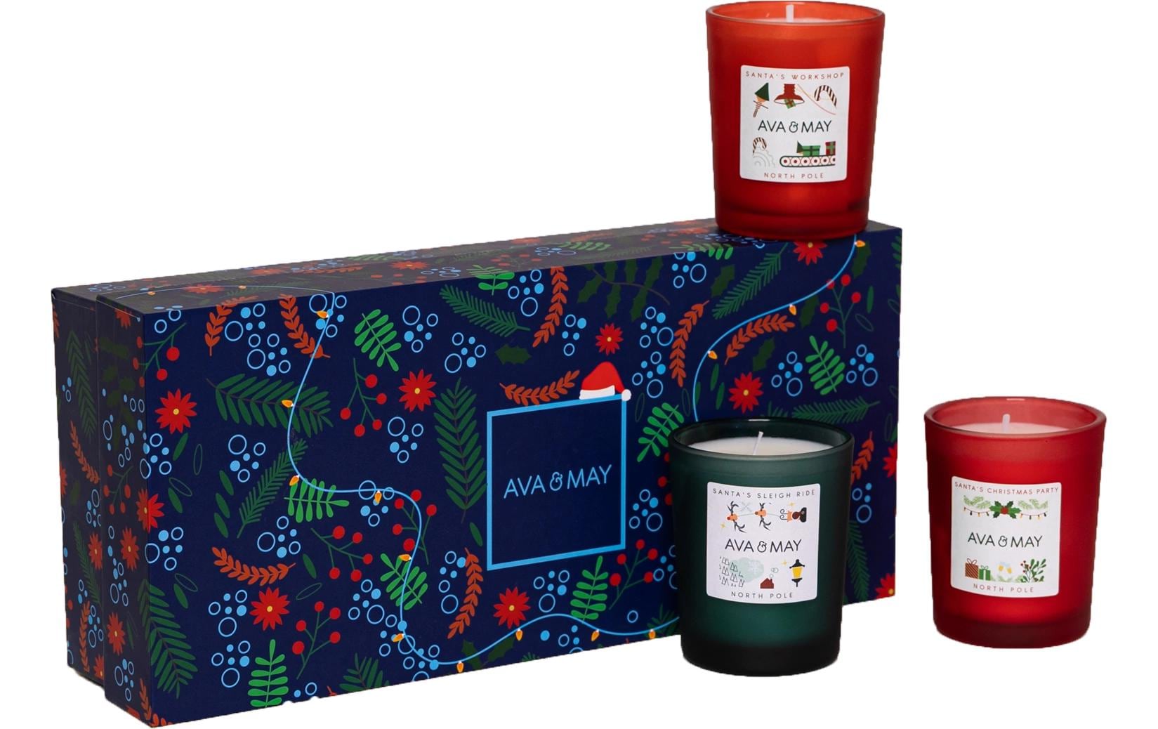 AVA & MAY Geschenkbox North Pole, Rot/Grün