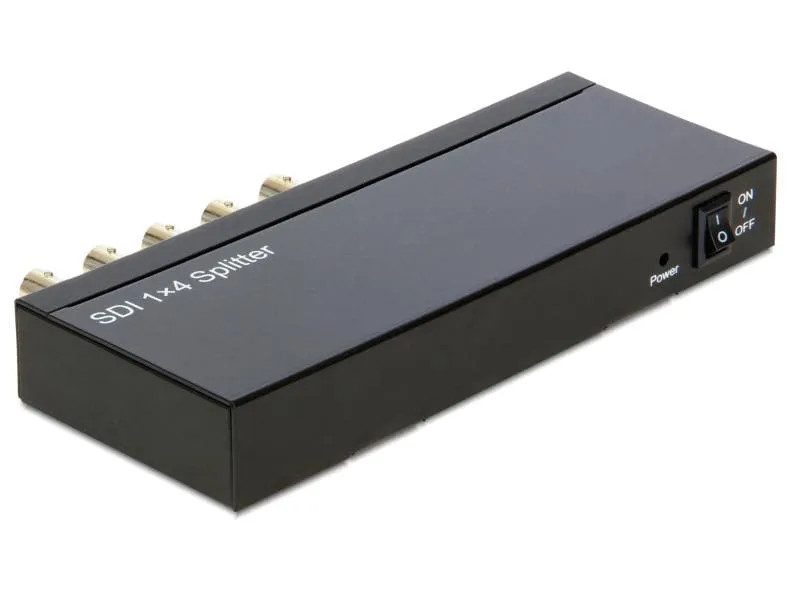 Delock 4-Port Signalsplitter 3G-SDI 1 in - 4 out Delock 4-Port Signalsplitter 3G-SDI 1 in - 4 out