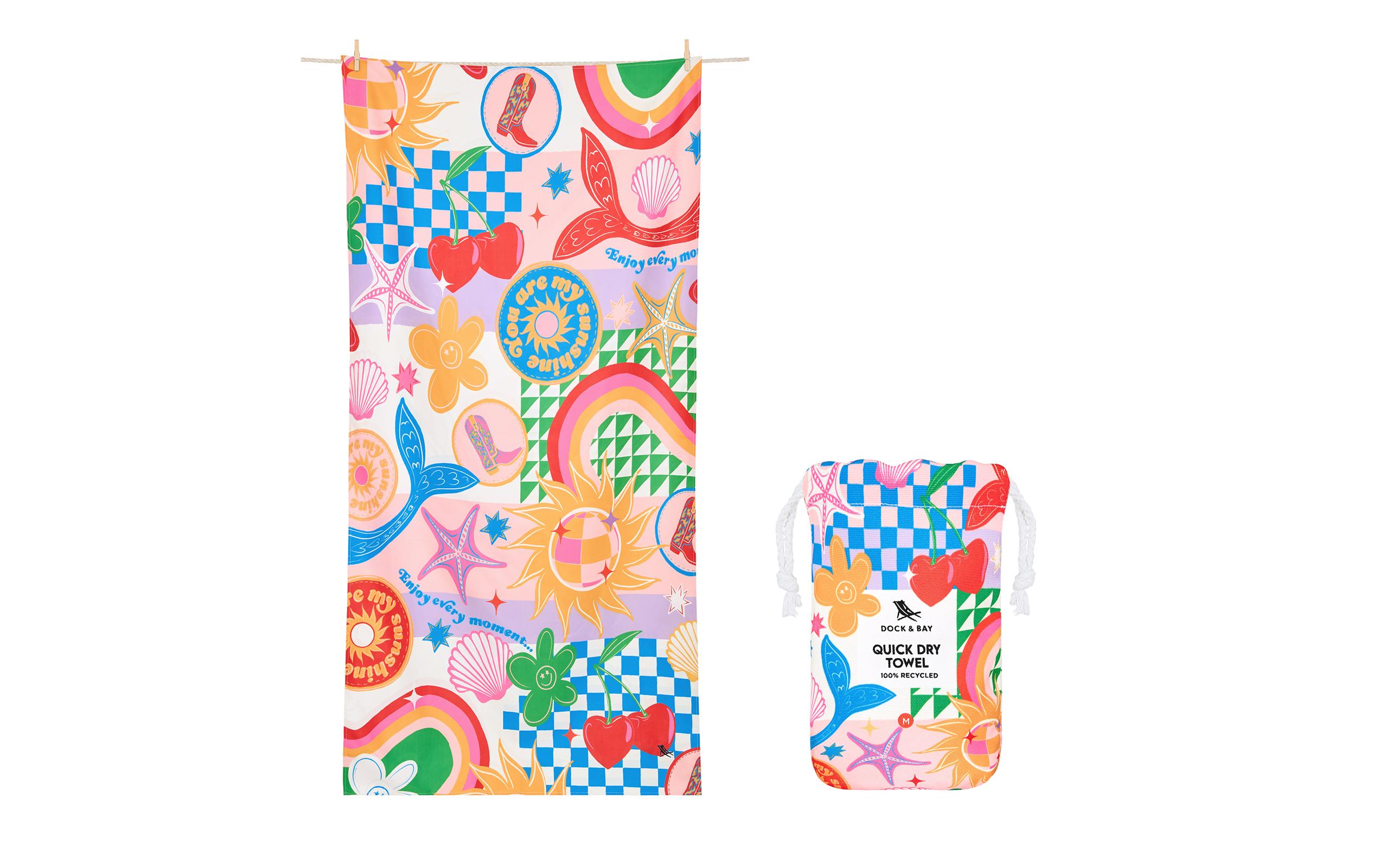 Dock & Bay Badetuch Good Vibes Club M, Mehrfarbig