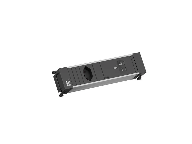 Bachmann Einbausteckerleiste POWER FRAME S 1xT13 1xUSB C/C 100W 0.2m Bachmann Einbausteckerleiste POWER FRAME S 1xT13 1xUSB C/C 100W 0.2m