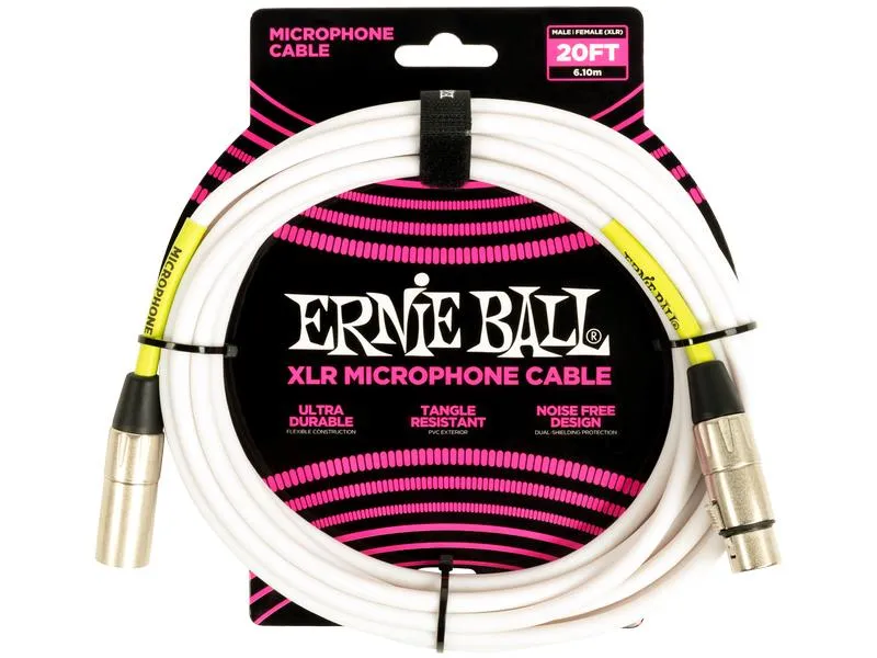 Ernie Ball XLR-Kabel XLRm-XLRm 6.1 m, Silber Ernie Ball XLR-Kabel XLRm-XLRm 6.1 m, Silber
