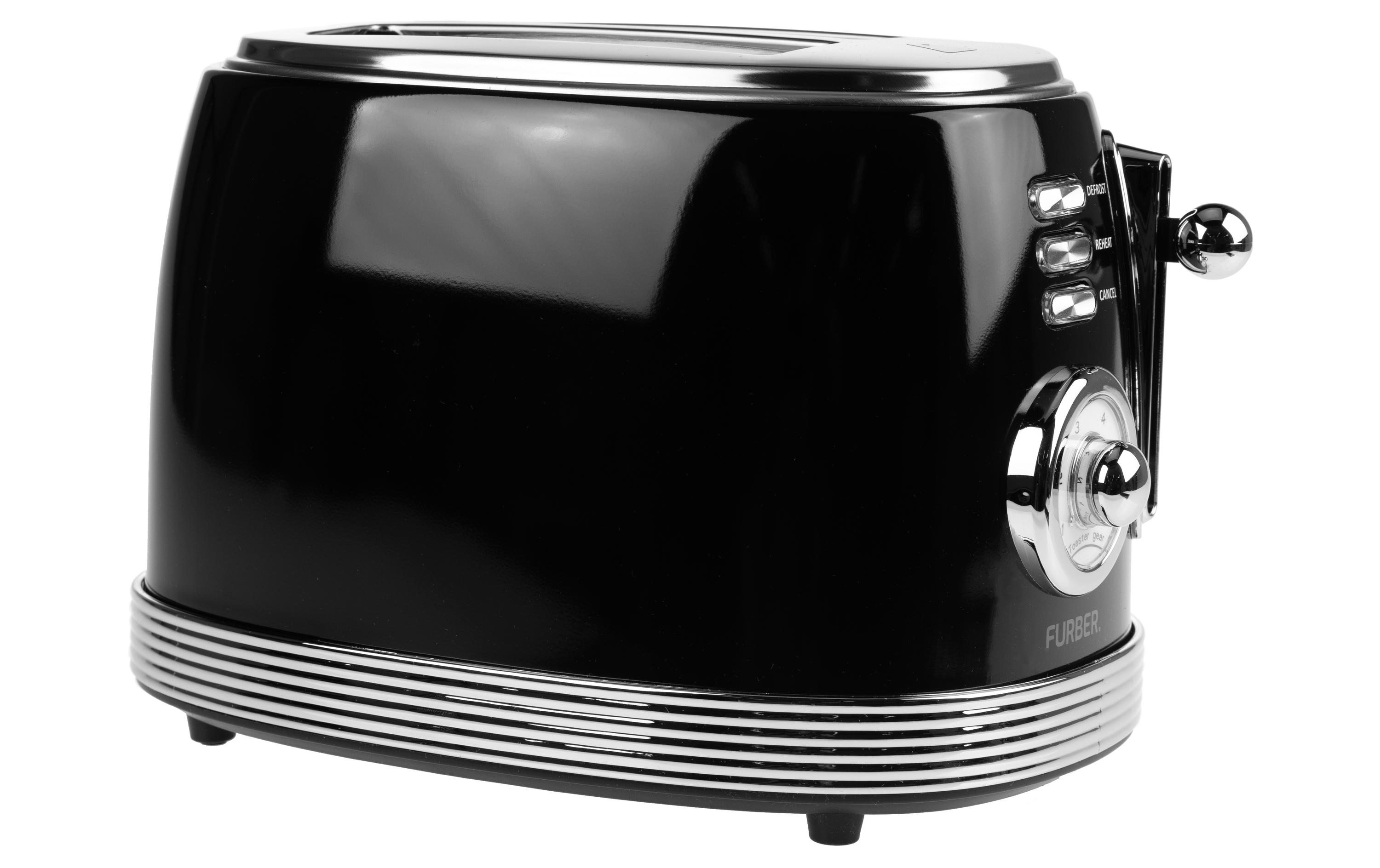 FURBER Toaster Brando Schwarz glanz