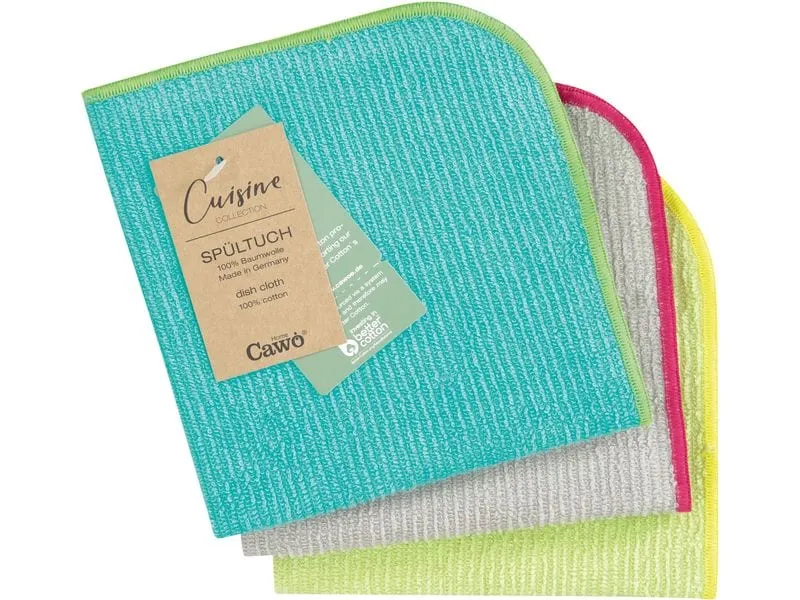 Cawö Abwaschlappen Trio 30 x 30 cm, 3 Stück, Türkis/Pistazie Cawö Abwaschlappen Trio 30 x 30 cm, 3 Stück, Türkis/Pistazie