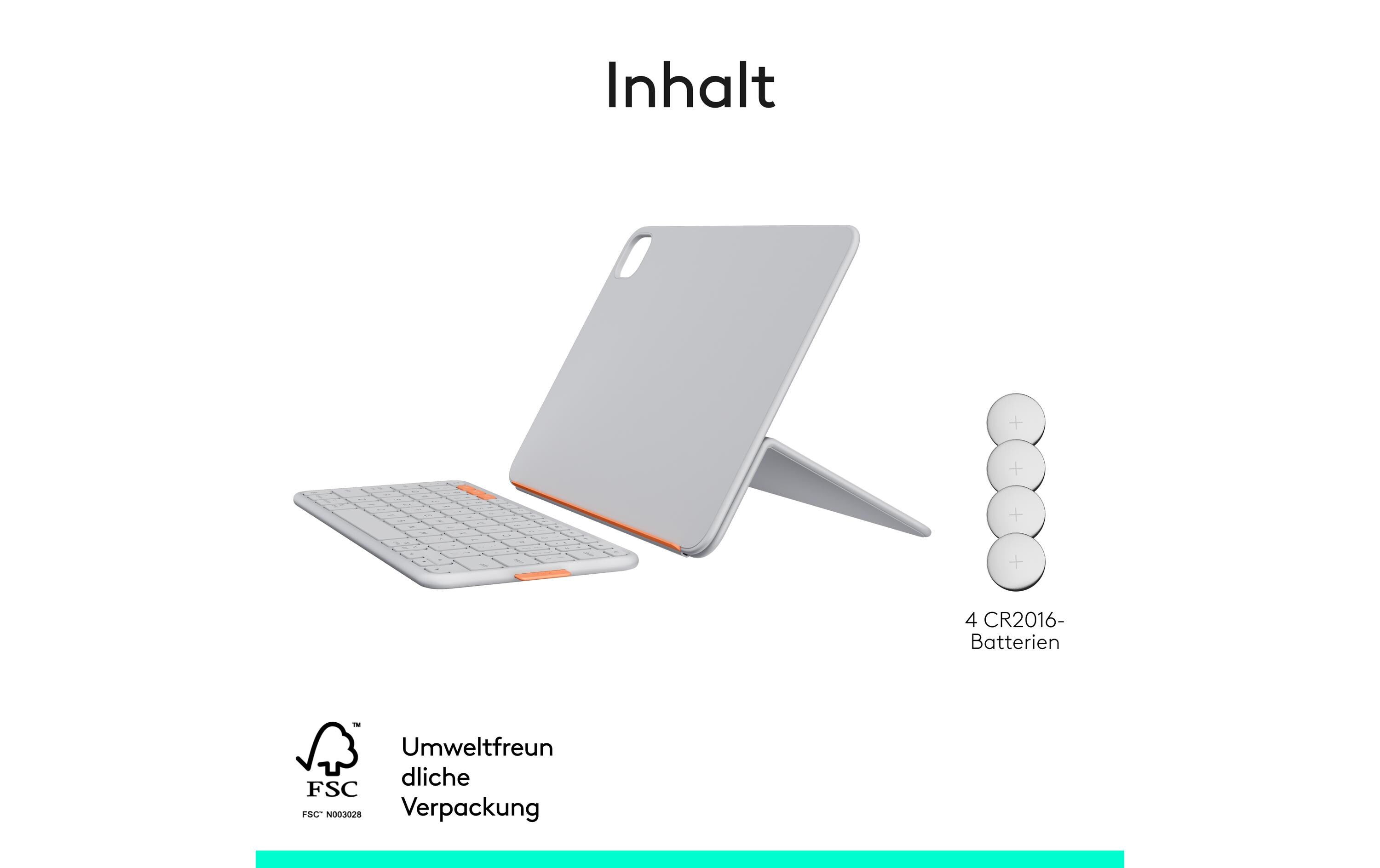 Logitech Tablet Tastatur Cover Flip Folio iPad Pro & Air13