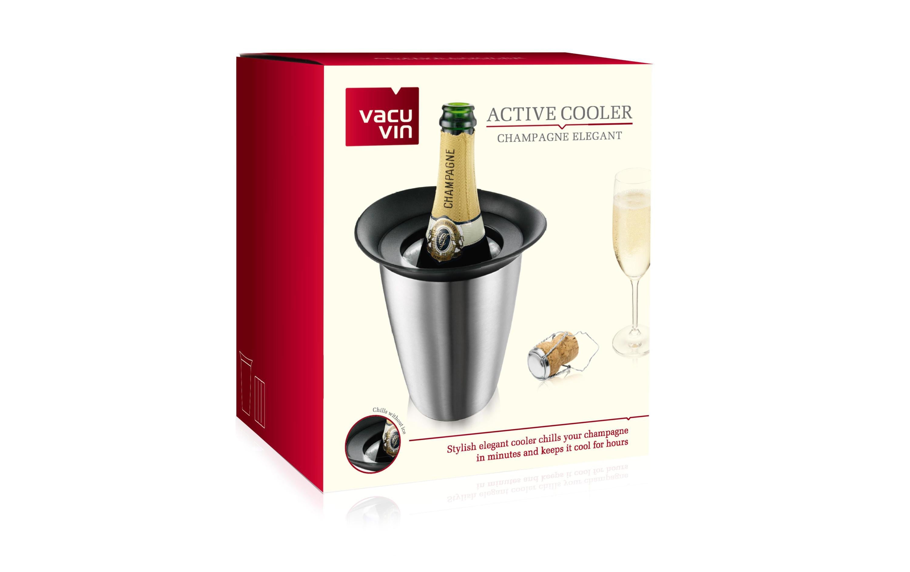 Vacuvin Weinkühler Champagne Elegant Silber