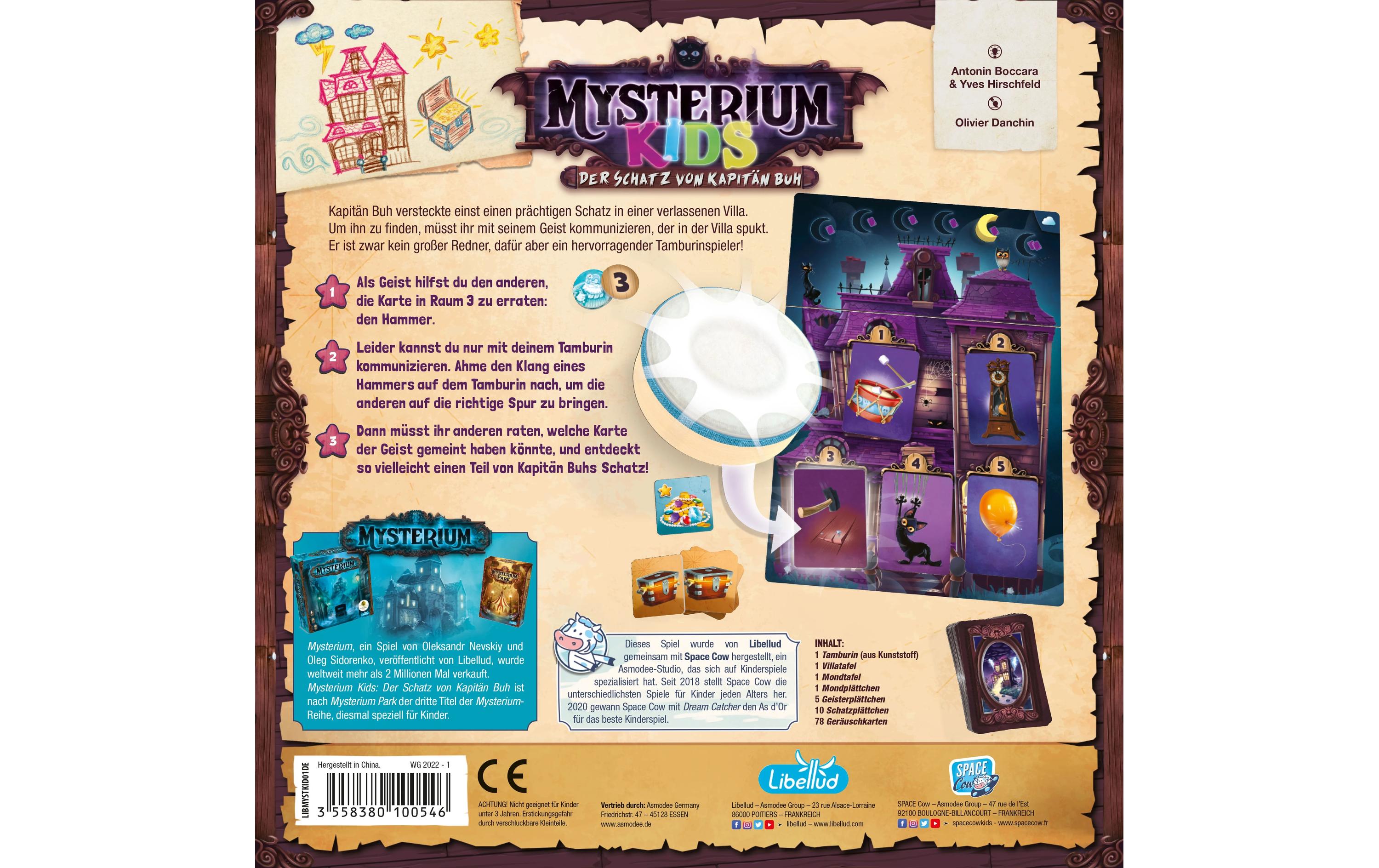 libellud Kinderspiel Mysterium Kids: Der Schatz von Kapitän Buh -DE-