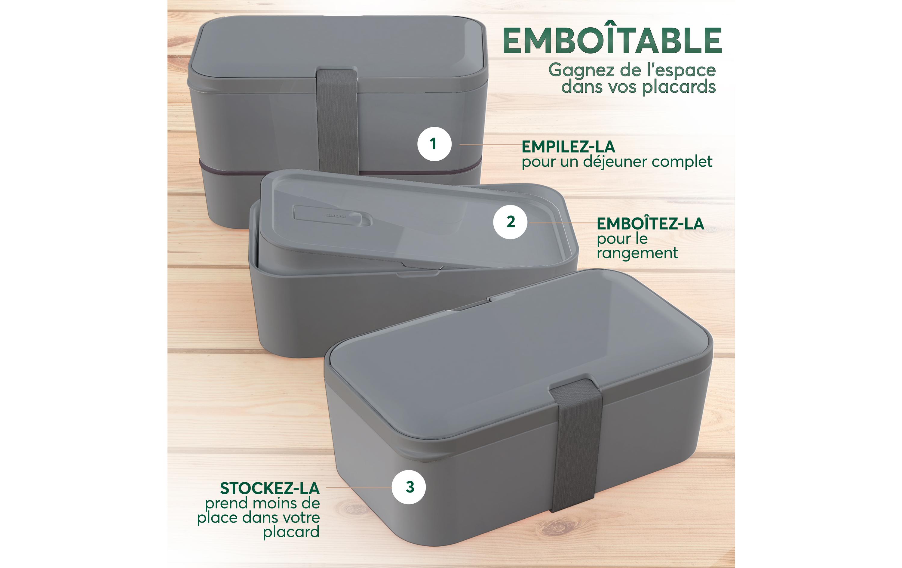 Umami Lunchbox Nestable L Carbon Gray