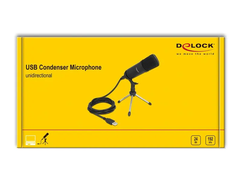 Delock Kondensatormikrofon Professionell USB mit Tischständer Delock Kondensatormikrofon Professionell USB mit Tischständer