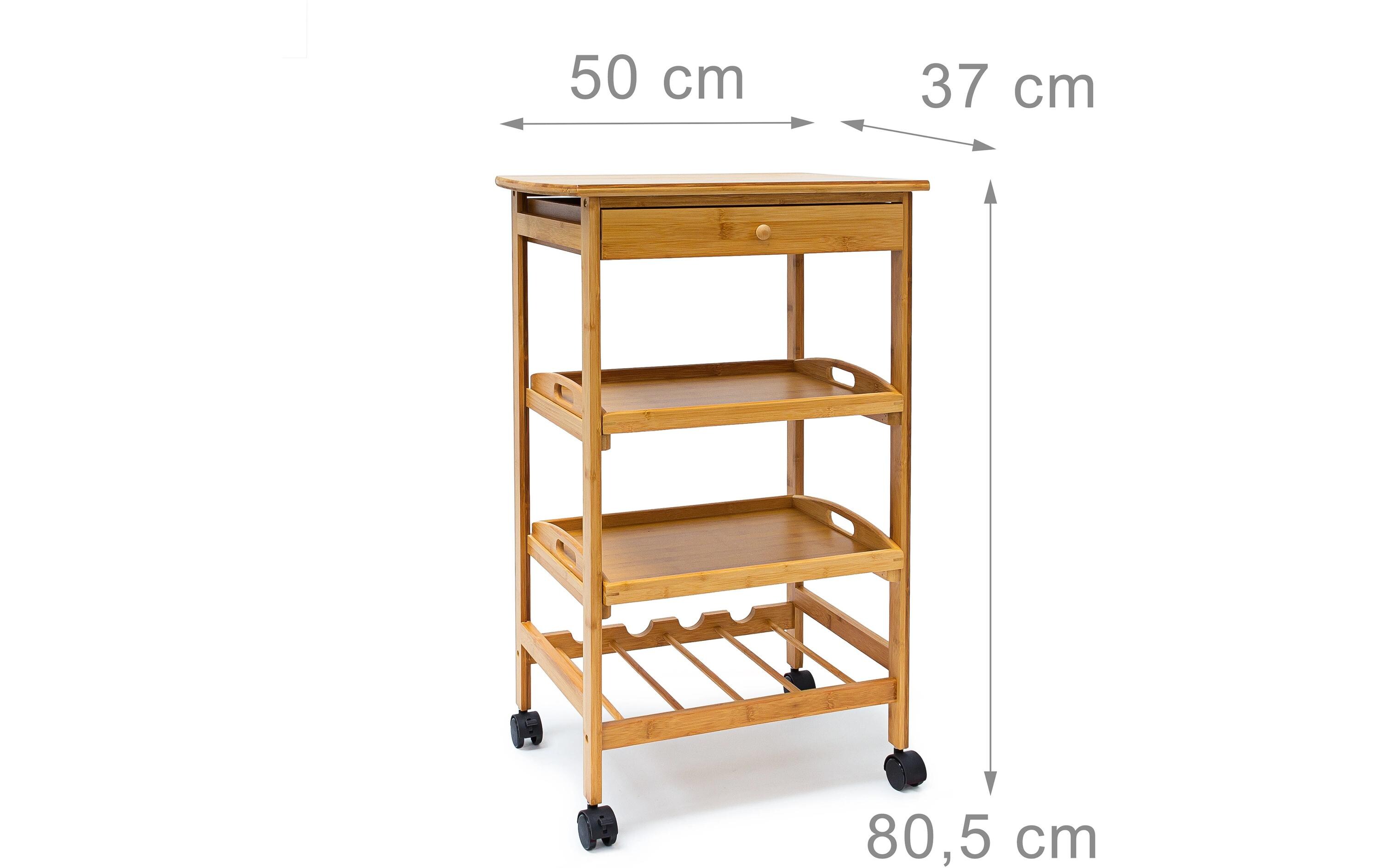 relaxdays Küchenwagen James 80.5 x 50 x 37 cm relaxdays Küchenwagen James 80.5 x 50 x 37 cm