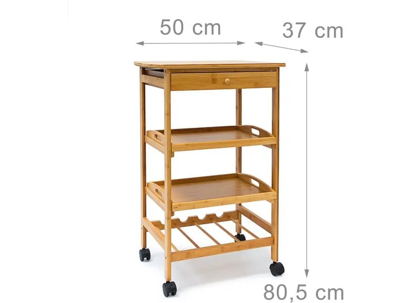 relaxdays Küchenwagen James 80.5 x 50 x 37 cm relaxdays Küchenwagen James 80.5 x 50 x 37 cm