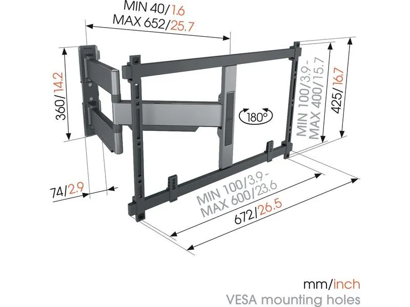 Vogel's Wandhalterung TVM 5645 - Schwarz