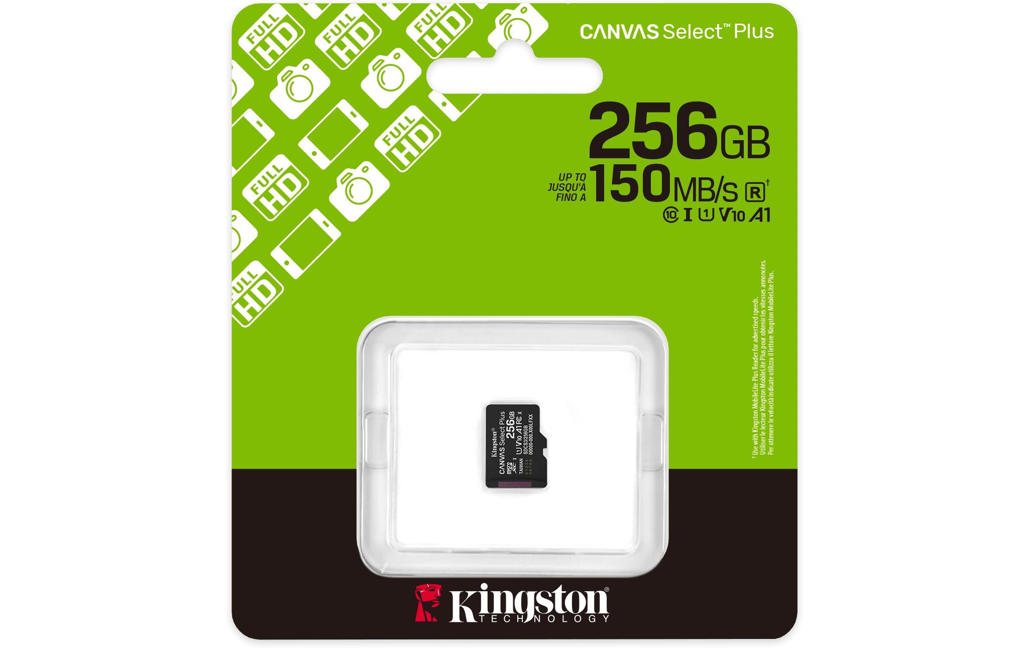 Kingston microSDXC-Karte Canvas Select Plus Gen3 256 GB