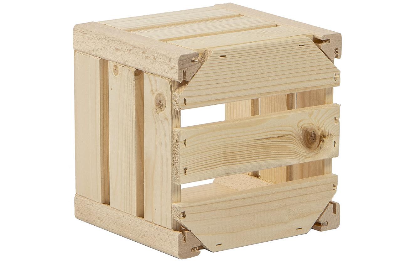 Holz Zollhaus Holzharasse B 17.5 x 17.5 cm schweizer Holz