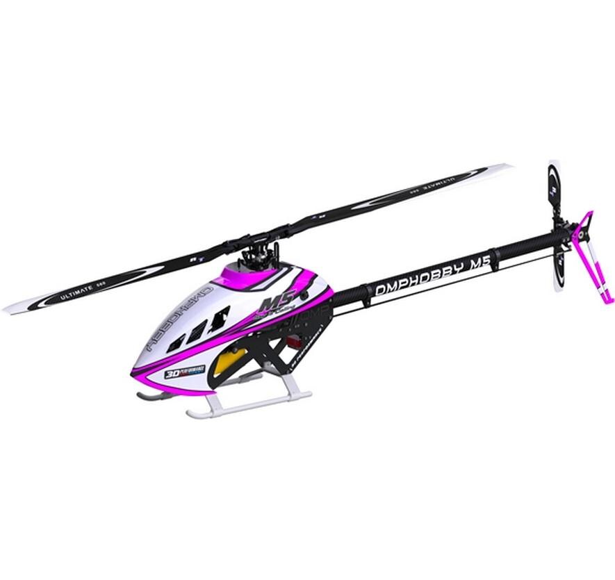 OMPHobby Helikopter M5 Nebula-Pink Bausatz und Rotorblätter