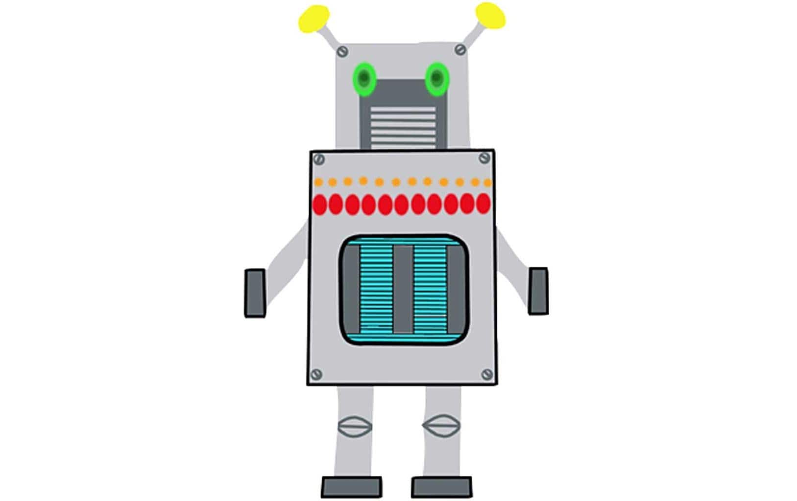 Creativ Company Bastelpapier Roboter 16 Stück, Weiss