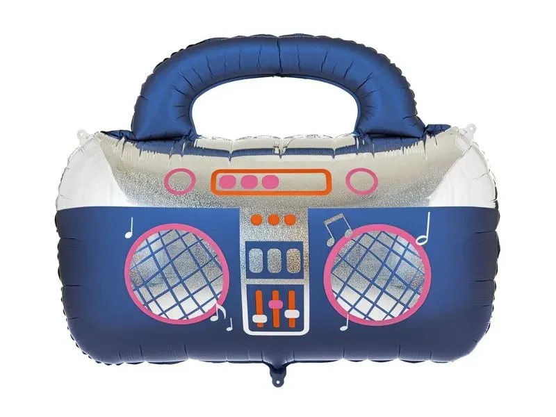 Partydeco Boombox Marineblau 98 x 70.5 cm