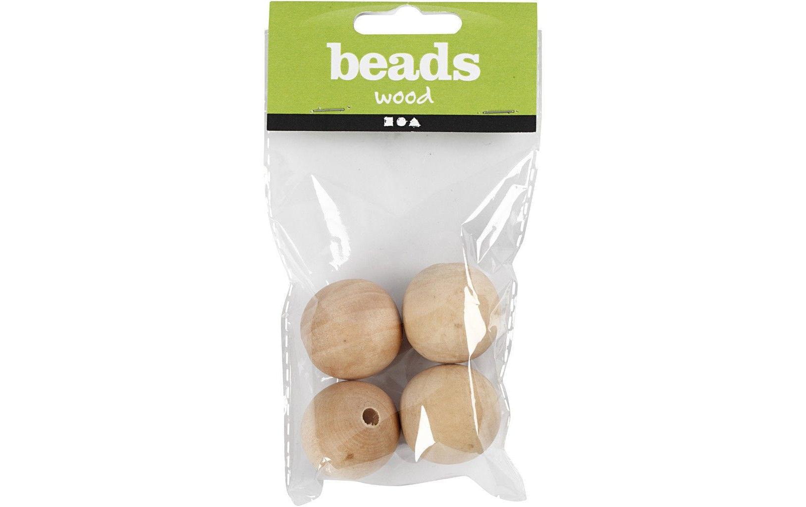 Creativ Company Holzperlen D: 30 mm Lochgrösse: 5 mm Creativ Company Holzperlen D: 30 mm Lochgrösse: 5 mm