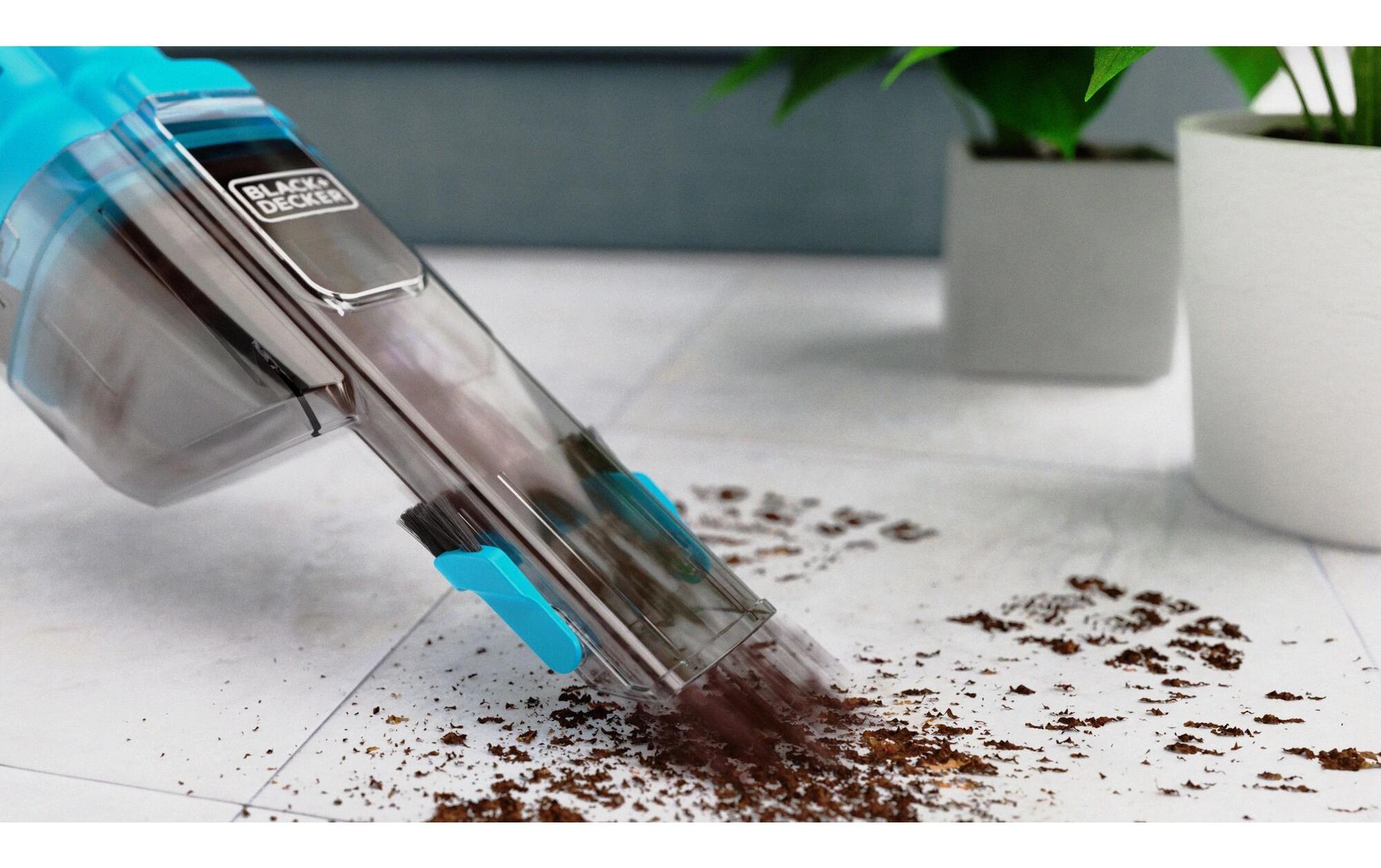 BLACK+DECKER Akku-Handsauger NVD215J-QW Hellblau/Schwarz