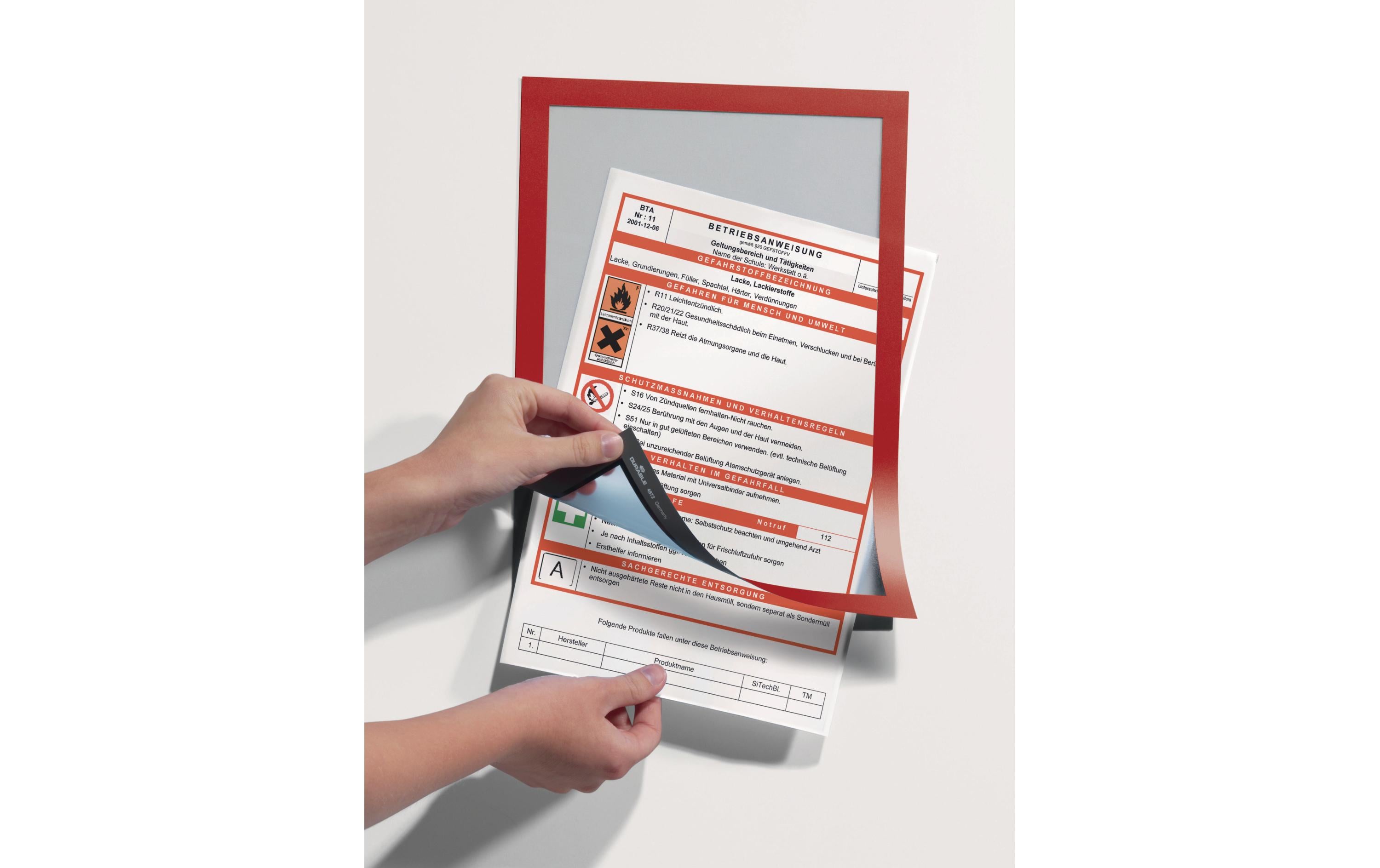 DURABLE Präsentationsrahmen Duraframe A4 2 Stück Rot DURABLE Präsentationsrahmen Duraframe A4 2 Stück Rot