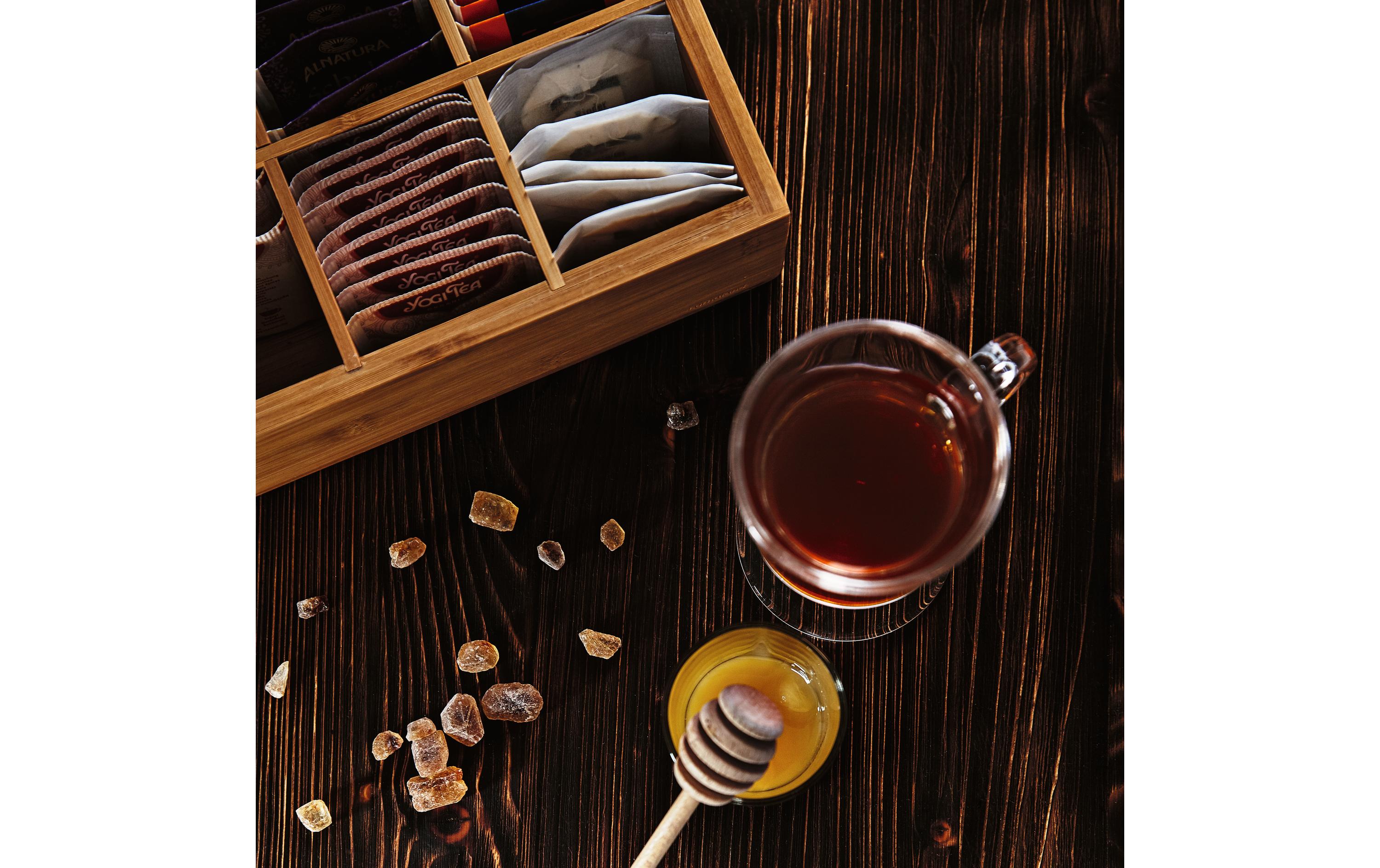 Lumaland Teebeutel-Box 28 x 16 x 9 cm Bambus, China, 8 Fächer