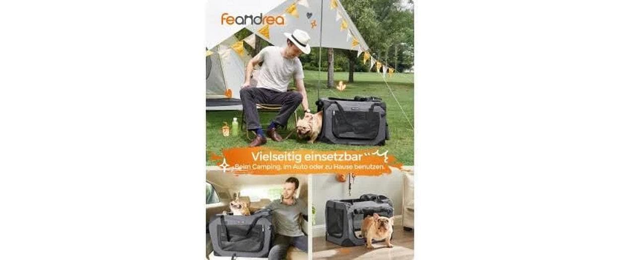 Feandrea Transportbox für Hunde & Katzen S
