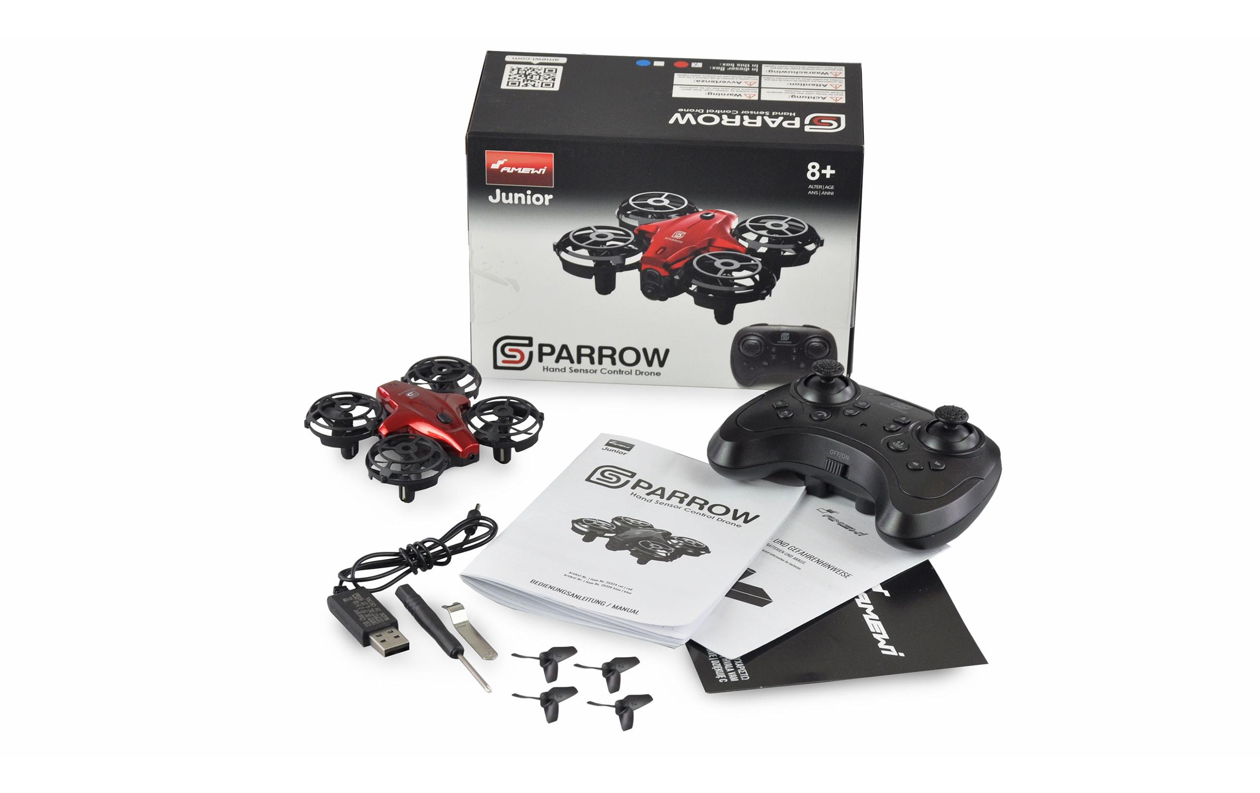 Amewi Drohne Sparrow, Rot, RTF Amewi Drohne Sparrow, Rot, RTF