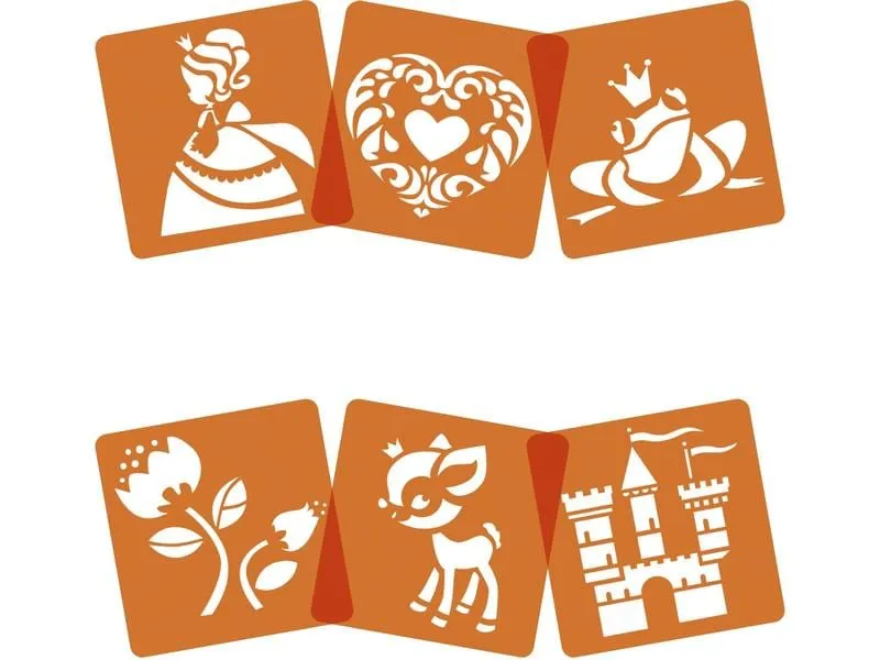 Avenue Mandarine Schablone 15 x 15 cm, Prinzessin Avenue Mandarine Schablone 15 x 15 cm, Prinzessin