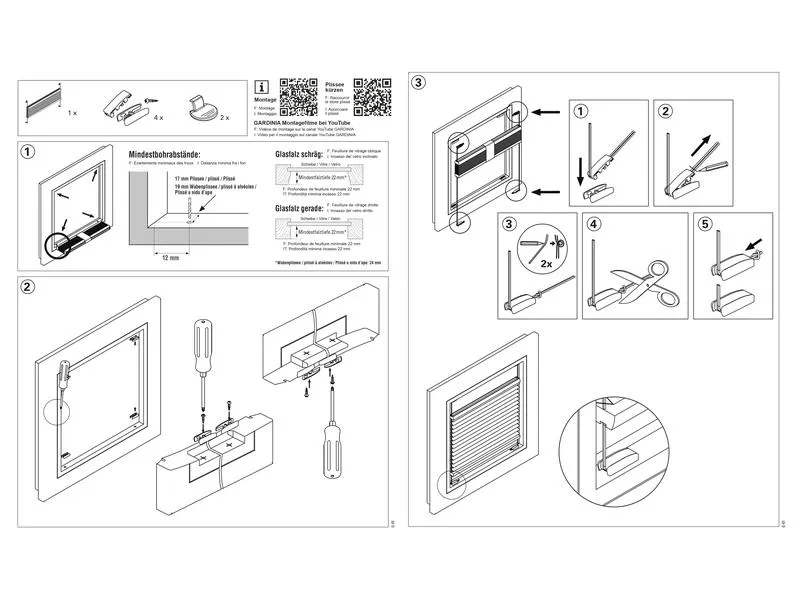 Gardinia Plissée Concept Thermo 45 x 130 cm, Grau